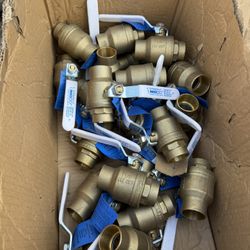 NIBCO  1-1/4 in. Brass Solder 2-Piece Full Port Ball Valve