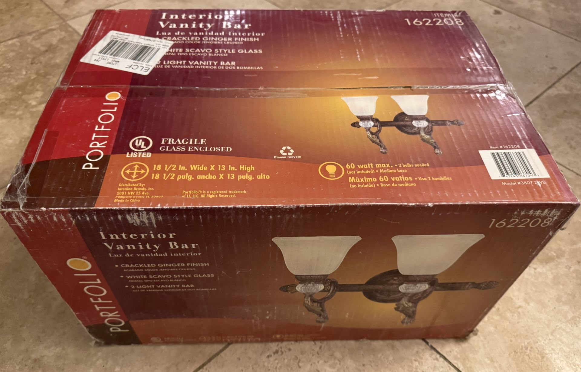 2 Light boxes Vanity Bar $60.00 each