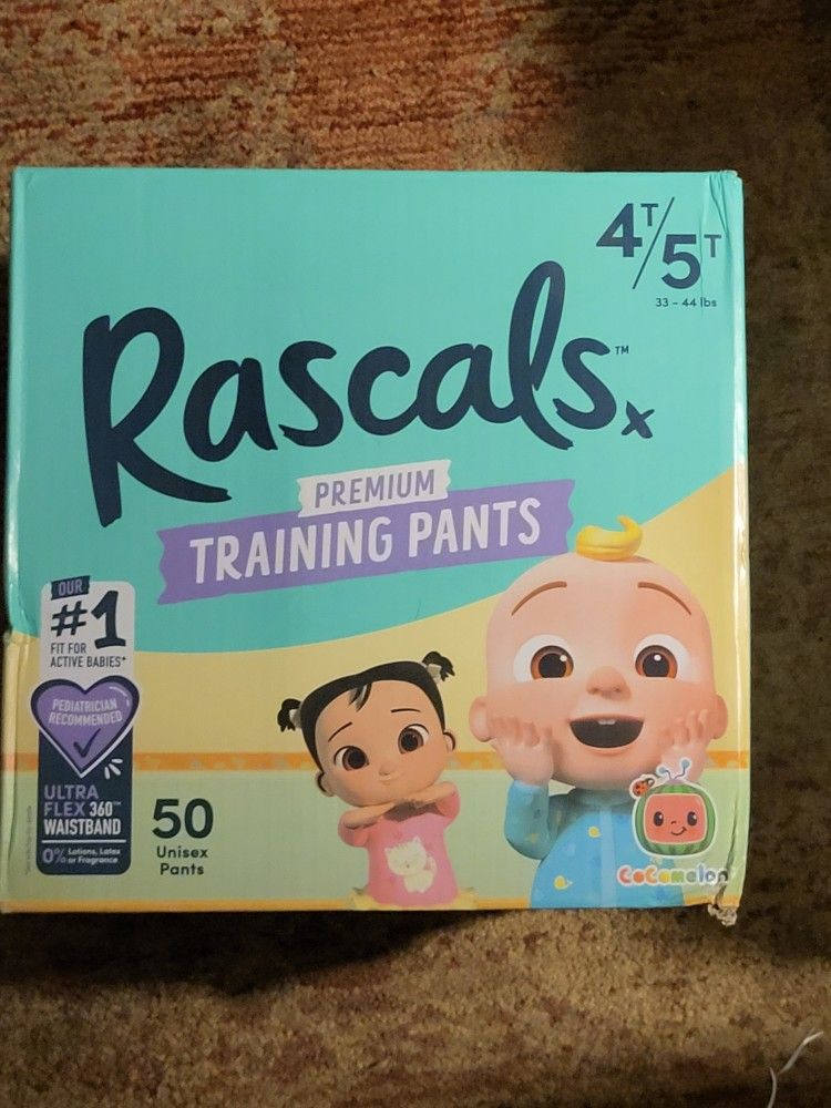 Brand New Unopened 50ct Rascals Training Pants Cocomelon Size 4t/5t