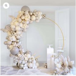 Gold Round Balloon Arch 