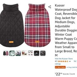 NEW* Reversible Dog Jacket (Medium)