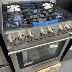 Stainless Steel Gas 5 Burner Sliding Stove
