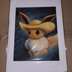 Pokemon Center X Van Gogh Collab EEVEE PORTRAIT 