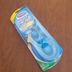 Dr. Scholls Comfort & Energy Massaging Gel Insoles Stimulating Step Men's 8-13. New, sealed. UPC 01101. I have several sets available, please l