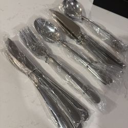 INKULLER Silver Flatware Set, 18/10 Stainless Steel 20 Piece 