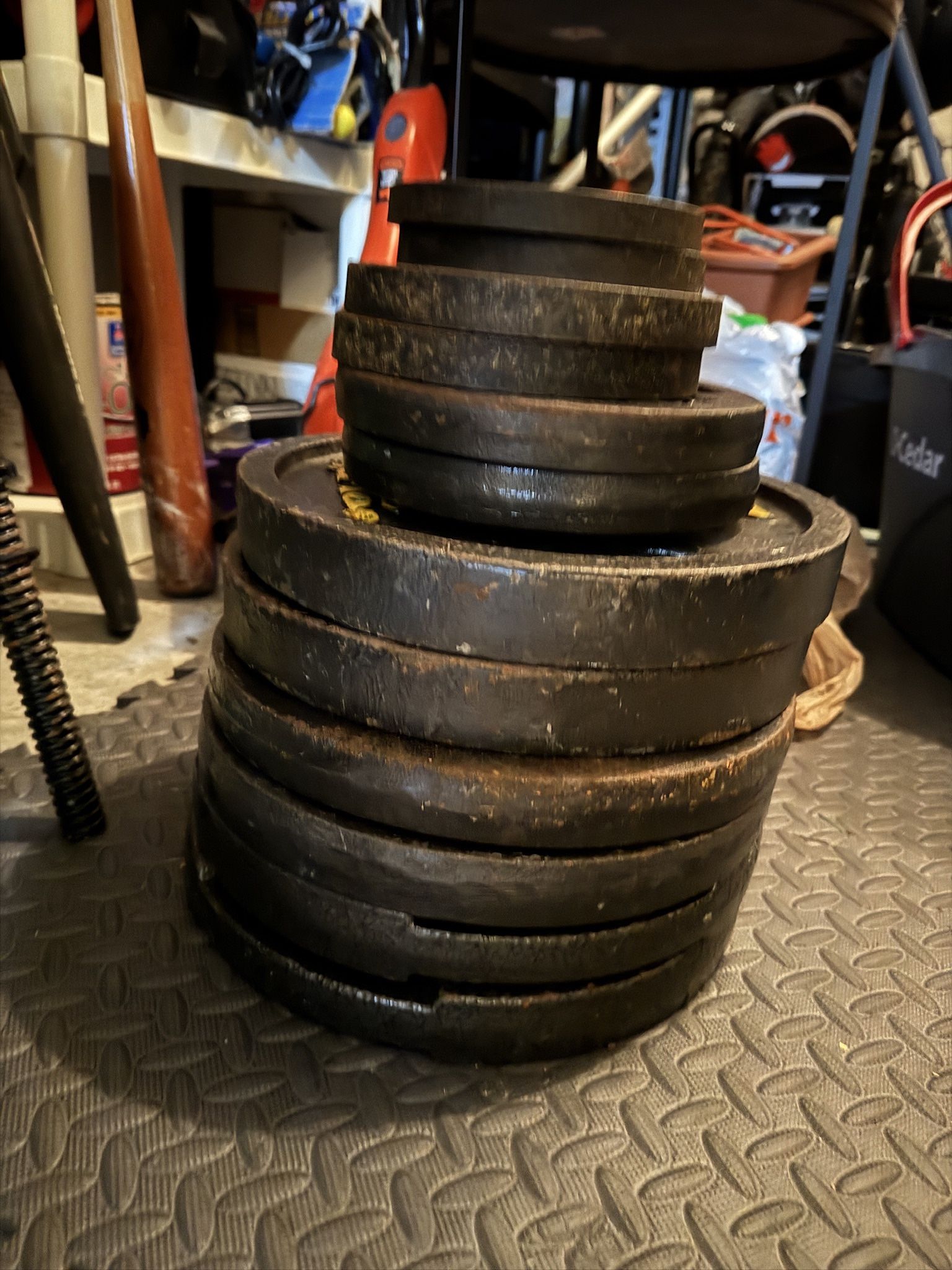 Dumbbell & Weight Set – Plates + Handles + Curl Bar