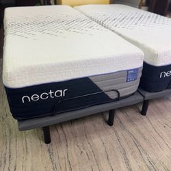 Split-King Nectar Luxe Hybrid Mattress - Like New