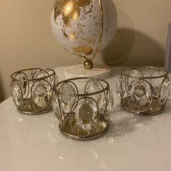 Gorgeous Crystal Candle Holders Set