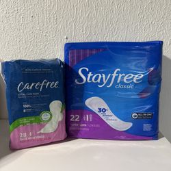 Carefree & Stayfree Pads Bundle