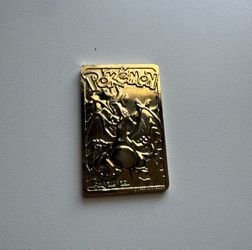1999 Burger King Pokémon Charizard 23K Gold Plated Metal Card #6 Nintendo