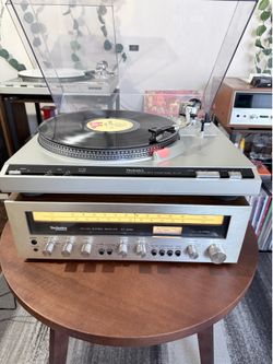 Technics SL-210 turntable technics SA-5350 receiver