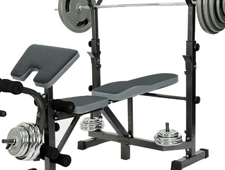 Dumbbell Bench Weightlifting Bed with Preacher Curl Leg Developer and Crunch Handle