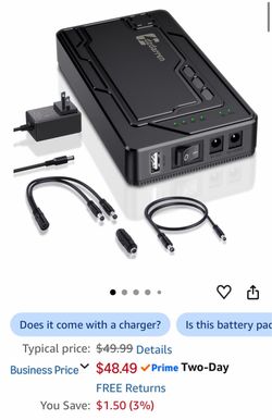12V Rechargeable Battery Pack 10000mAh, Portable 5V/ 9V/12V Power Bank(12V 10000mAh / 9V13000mAh / 5V 24000mAh) DC Output Lithium ion Battery Pack for
