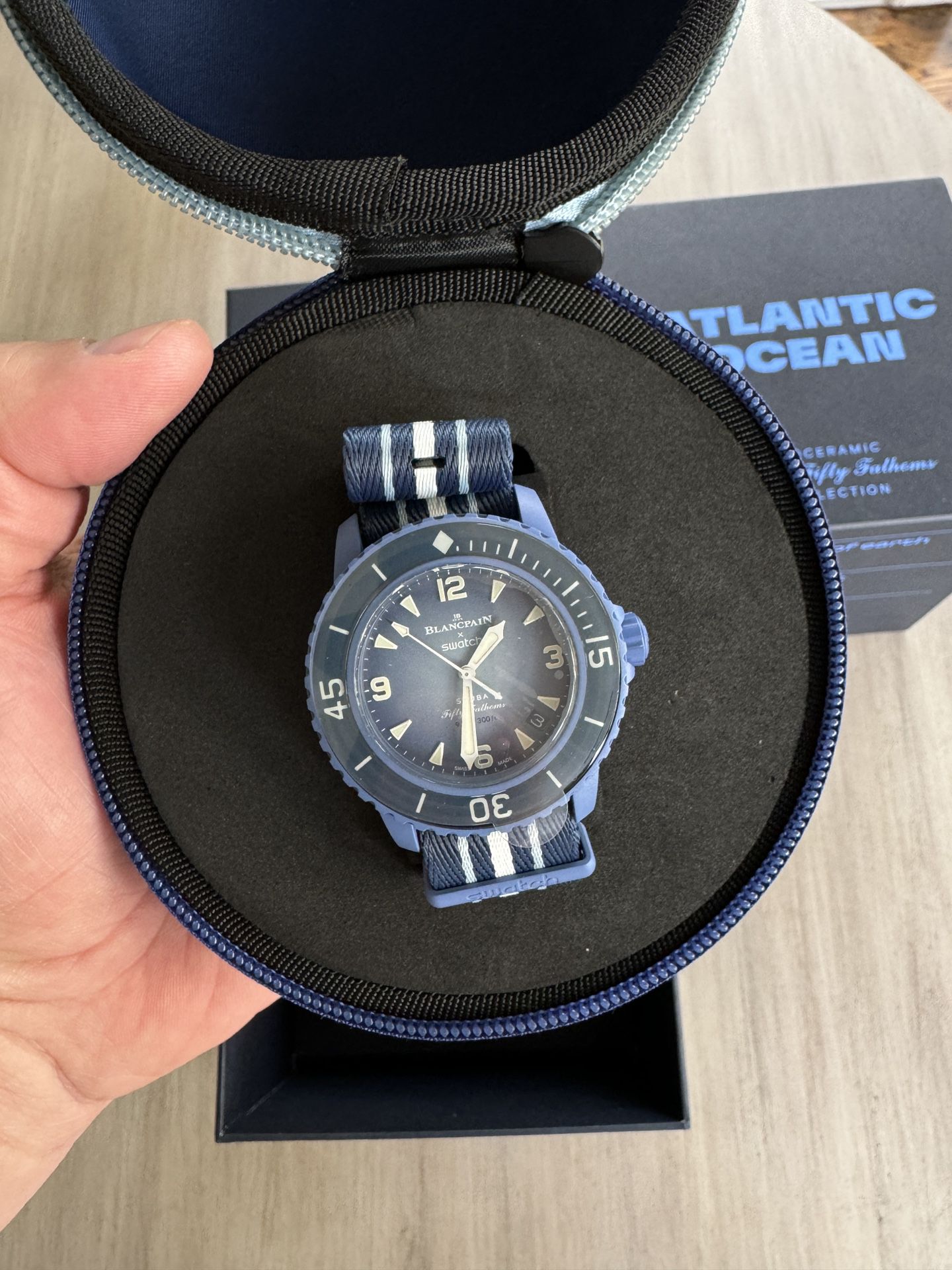 Swatch X Blancpain Fifty Fathoms Atlantic With Extra Strap