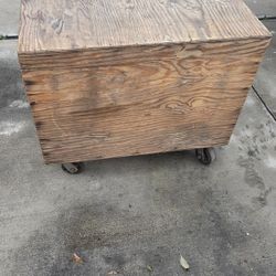 Storage / Trunk With Wheels And Handles 