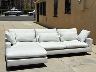 White West Elm 2-pc Harmony Sectional Sofa - 🚚