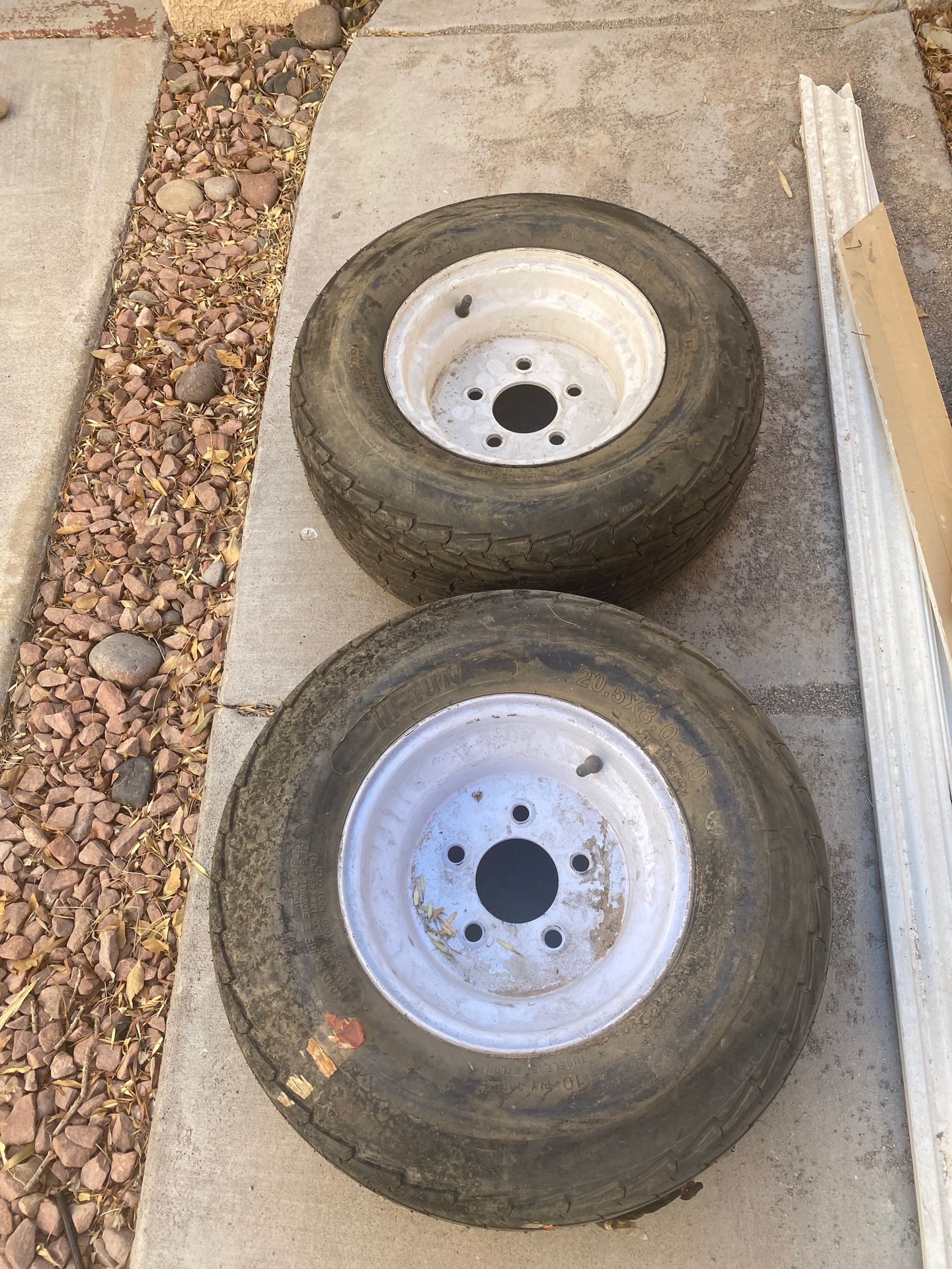 Two brand new trailer tires. 20.5/8 - 10