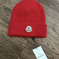 Red Moncler Beanie