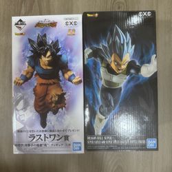 Dragon Ball Super Son Goku Ultra Instinct Ichiban Kuji Last One Figure dragonball z dbs dbz Vegeta Set Of Two 