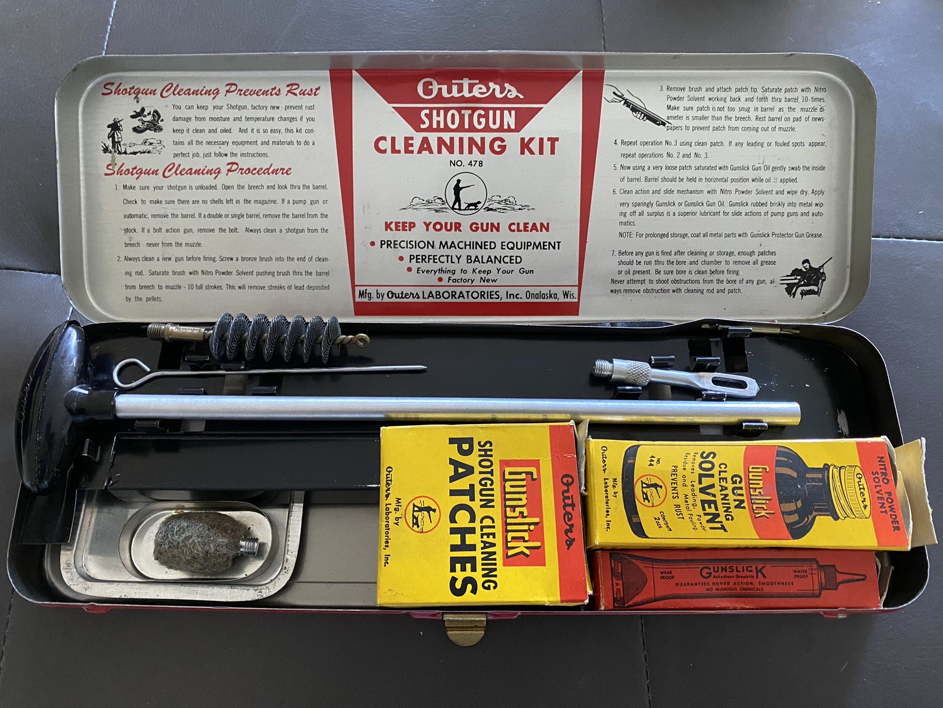 Vintage Outers Gunslick Shotgun Kit 1960’s - Vintage Gun Advertising Collectible