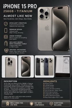 iPhone 15Pro 256gb Titanium