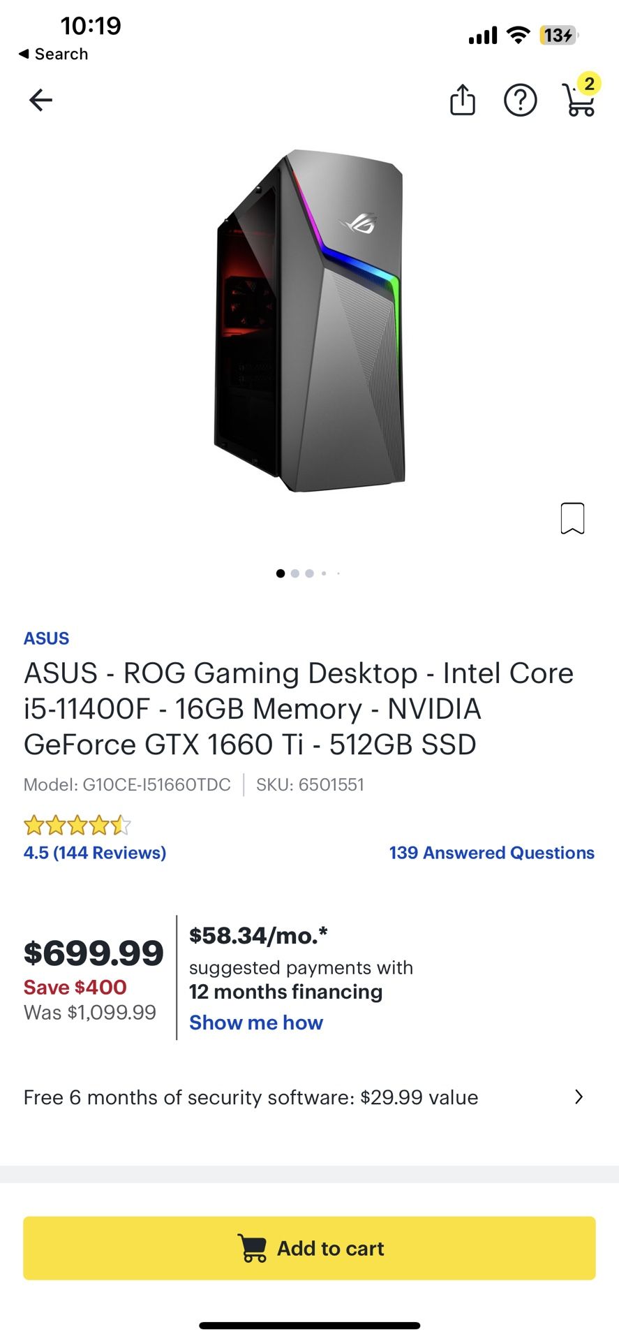 Asus Gaming Pc