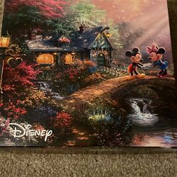 Disney Thomas Kinkade Puzzle, Mickey And Minnie 