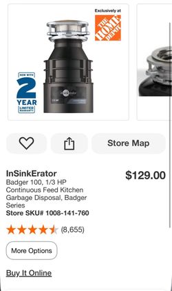 InSinkErator Badger 100 Garbage Disposal 1/3 HP
