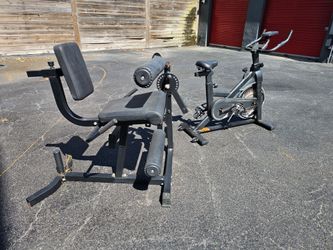 Leg Extension / Curl Machine and Spin Bike