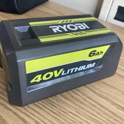 40V Ryobi Lithium 6ah battery