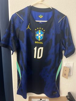 Nike Air Jordan Brazil 2026 World Cup Away Soccer Jersey Neymar Jr 10 M Medium