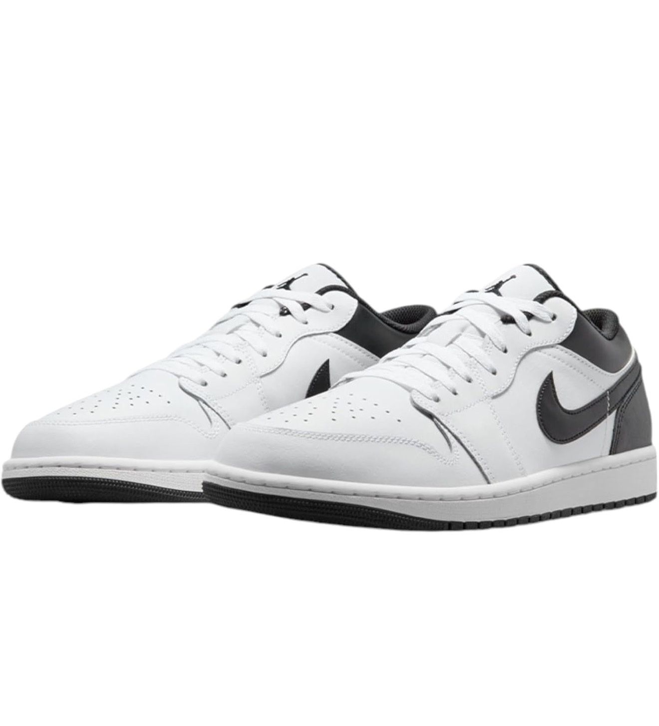 Nike Men's Air Jordan 1 Low Sneaker White Black Size 13