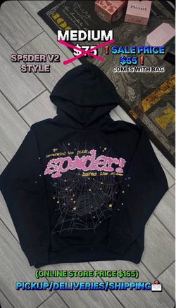 Sp5der Graphic Hoodie Black Medium