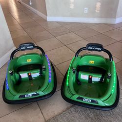 Electric Bumper Car for Kids - Ride on Car with Remote Control Joystick Flashing LED Lights