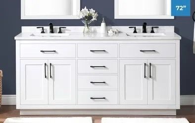 Brand New_In Box_Costco 72inch OVE Decors Alonso Bath Vanity in White  _40% Off