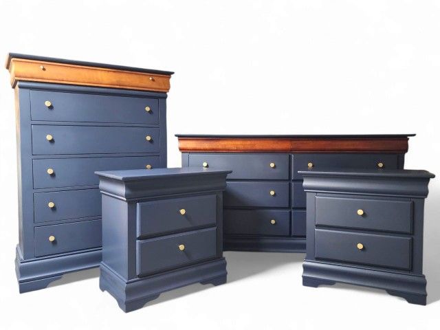 4 Piece Bedroom Dresser Set - Chest 2 Nightstands Dresser