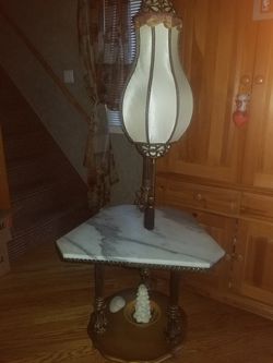 Vintage Wonderful Marble side lamp, ,Moroccan style well detailed