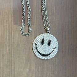 Happy Face Chain Silver 