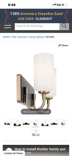 Kichler Bathroom Wall Vanity Lamp