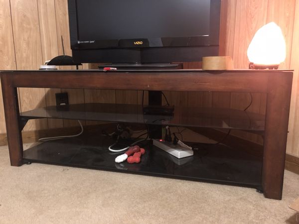 Flat Screen Tv Stand With 3 Tier Glass Shelves No For In Flat Screen Tv Stand With 3 Tier Glass Shelves No