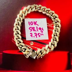 10K Solid Gold 🇨🇺 Links Bracelet 58.1Gr 7.75 Inches Long 