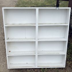 White bookshelf