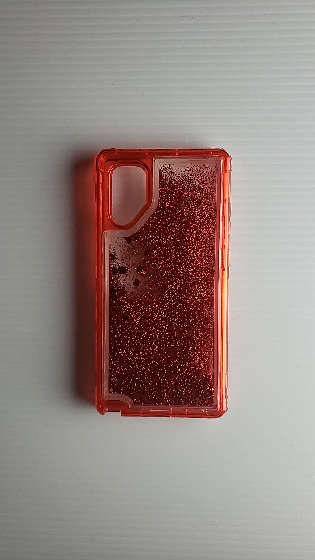 Samsung Galaxy Note 10 plus Clear Case Color Red Fashion
