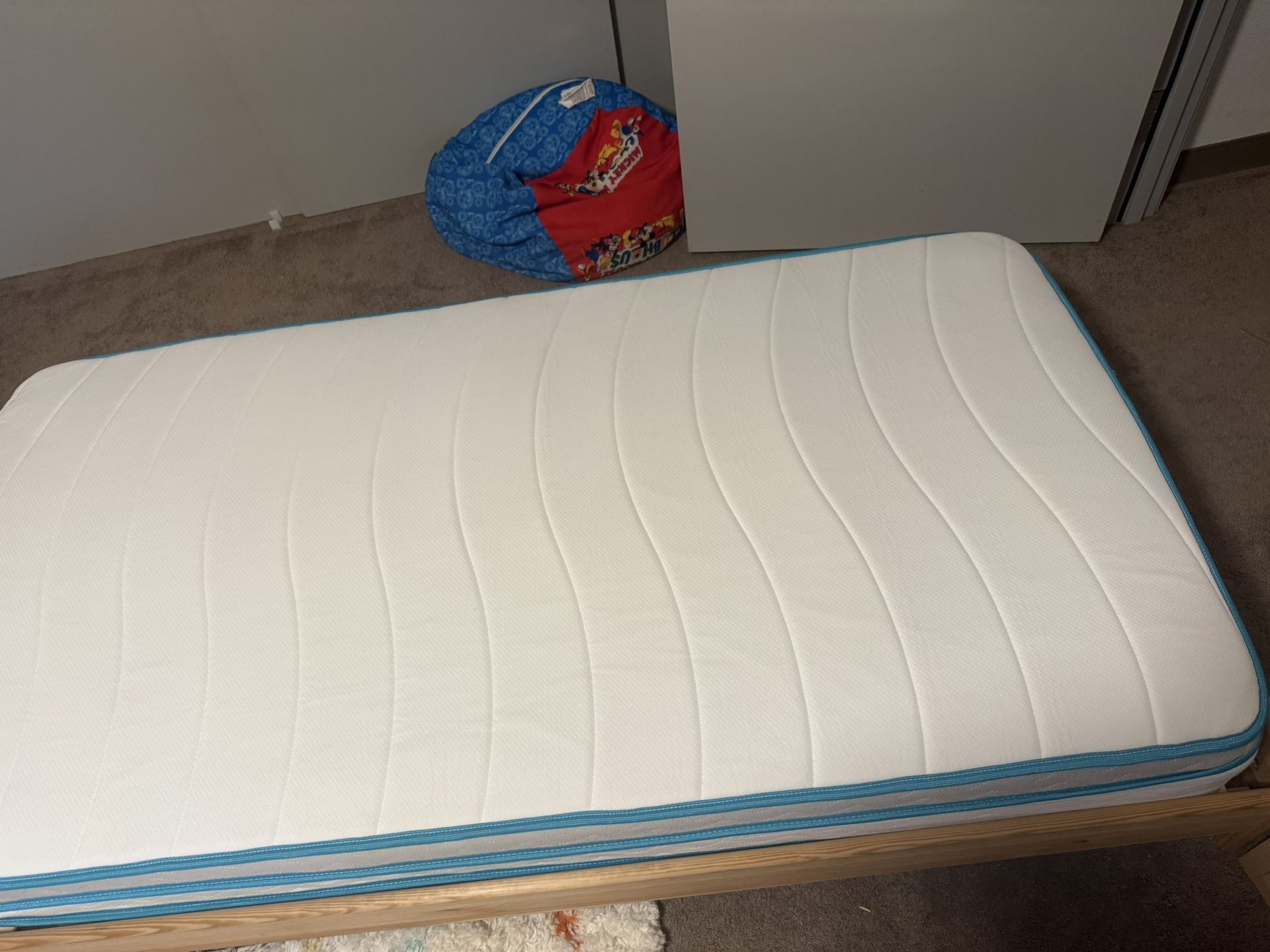 Ikea twin UTAKER bedframe and mattress