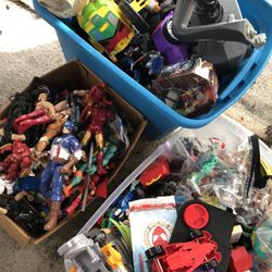 3 boxes full of toys take all for $100  Don’t waste my time asking what kind  Is like 400 toys 