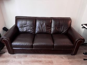 $250 OBO - Leather Sofa - Pickup by 8/25