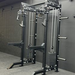 NEW SQUAT RACK POWER RACK WITH CABLES GYM MACHINE - FREE DELIVERY
