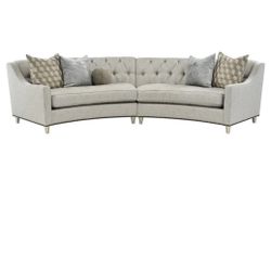 Sofa Curved Gold Accents