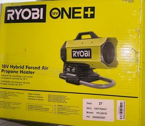 Ryobi 18V Hybrid Forced Air Propane Heater