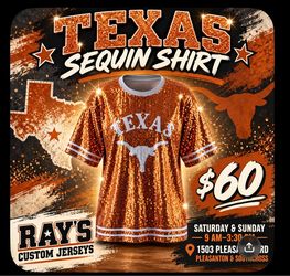 Texas Longhorns Sequin Jersey Shirt